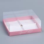 Коробка кондитерская для муссовых пирожных «Love», 17.8 х 17.8 х 6.5 см