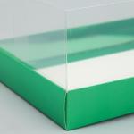 Коробка кондитерская «Зелёная», 22 х 8 х 13.5 см