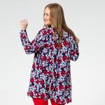 Комплект, трикотаж, кардиган, блуза, красный