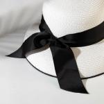 Шляпа женская с лентой minaku цвет белый, р-р 56-58 MINAKU
