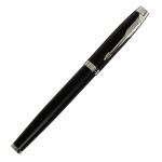 Ручка подарочная перьевая в кожзам футляре, корпус черный с серебром Calligrata