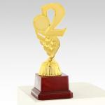 Кубок «2 место», наградная фигура, золото, подставка пластик, 16,8 * 6,2 * 6,4 см.