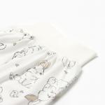 Ползунки детские "Антошка", цвет белый/зайчики, рост 68