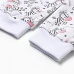 Ползунки детские "Антошка", цвет розовый/зебры, рост 80