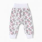 Ползунки детские "Антошка", цвет розовый/зебры, рост 62