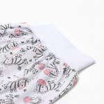 Ползунки детские "Антошка", цвет розовый/зебры, рост 62