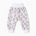 Ползунки детские "Антошка", цвет розовый/зебры, рост 62