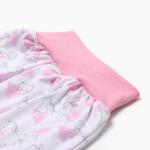 Ползунки детские "Антошка", цвет белый/зайки, рост 80