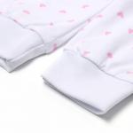 Ползунки детские "Антошка", цвет белый/сердечки, рост 80