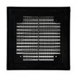 Решетка вентиляционная "ВИЕНТО" 1515ВР, 150х150 мм, с сеткой, разъемная, черная
