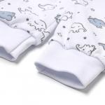 Ползунки детские "Антошка", цвет белый/слоны, рост 80