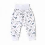 Ползунки детские "Антошка", цвет белый/слоны, рост 74
