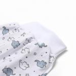 Ползунки детские "Антошка", цвет белый/слоны, рост 74