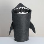 Корзина для хранения Funny «Акула», 31*26*75 см, цвет тёмно-серый