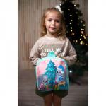 Новогодний плюшевый детский рюкзак «Зайчики Li и Lu у елки», 26*24 см, на новый год