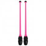 Булавы для художественной гимнастики вставляющиеся Grace Dance, 46 см, цвет розовый/чёрный
