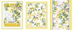 Лимонная корзинка набор вафельных полотенец (с петелькой) 3 шт 47*60