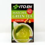 ITOEN Зеленый чай MATCHA GREEN TEA GINGER классический листовой с Матча и имбирем, 20 пирамид короб