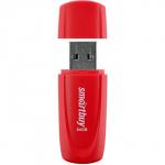 Флешка Smartbuy 064GB2SCR, 64 Гб, USB2.0, чт до 15 Мб/с, зап до 12 Мб/с, красная