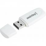 Флешка Smartbuy 128GB2SCW, 128 Гб, USB2.0, чт до 15 Мб/с, зап до 12 Мб/с, белая