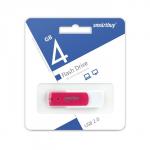 Флешка Smartbuy 4GBDP, 4 Гб, USB2.0, чт до 25 Мб/с, зап до 15 Мб/с, розовая