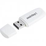 Флешка Smartbuy 008GB2SCW, 8 Гб, USB2.0, чт до 15 Мб/с, зап до 12 Мб/с, белая