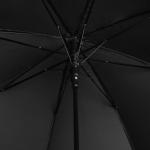 Зонт - трость полуавтоматический «Однотонный», 8 спиц, R = 46 см, цвет чёрный