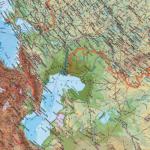 Карта настенная "Россия Физическая", ГеоДом, 101х69 см, 1:8,2 млн, ламинированная