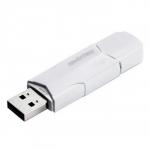 Флешка Smartbuy 4GBCLU-W, 4 Гб, USB2.0, чт до 25 Мб/с, зап до 15 Мб/с, белая