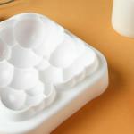 Форма для муссовых десертов и выпечки KONFINETTA «Воздушные пузыри», силикон, 20*5,5 см, цвет белый