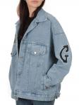 5803 LT. BLUE Куртка джинсовая женская оверсайз