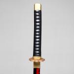 Сувенирное оружие "Катана Шусу" 105 см, черная с красным, пенополистирол