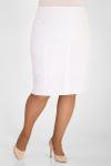 Белая прямая юбка российского бренда ALMOND больших размеров