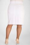Белая прямая юбка российского бренда ALMOND больших размеров
