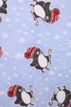 Пижама детская теплая, модель 316, трикотаж (22 размер, Веселые пингвины)