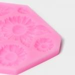 Молд «Подсолнухи», силикон, 12*9,5 см, цвет розовый