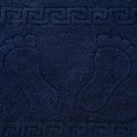 Полотенце для ног жаккард Ножки 50х70см, цв.тёмно-синий, 700г/м, хлопок 100%