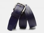 Кожаный синий мужской джинсовый ремень B40-2214
