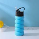 Бутылка для воды складная Доляна «Стоун», 530 мл, 7_21 см, цвет голубой