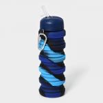 Бутылка для воды складная, 500 мл, 7_21 см, цвет синий