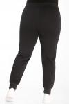 Брюки спортивные утепленные женские черные трикотажные
