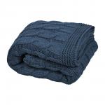 *QWERTY Плед вязаный "Nordvic", 60% хлопок, 40% полиэстр, 160*120 см, цвет "Графитовый" /4