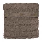 QWERTY Чехол на подушку вязаный, с пуговицами "Nordvic", 60% хлопок, 40% полиэстр, 50*50 см, цвет "Ясень" /4