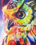 Портрет разноцветной совы