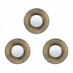 QWERTY Комплект декоративных зеркал "Булонь", 3 шт, D 25 см, бронза /16