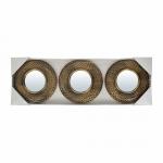 QWERTY Комплект декоративных зеркал "Булонь", 3 шт, D 25 см, бронза /16