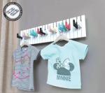 QWERTY Вешалка "Вена", 60*14,5*1,9 см, цвет белый (крючки разноцветные) /1