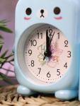 Часы-будильник с подставкой для канцелярии «Cute bunny», blue