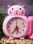 Часы-будильник с подставкой для канцелярии «Kitten», pink