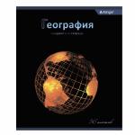 Тетрадь предметная  36л. А5 "География",  клетка, со справочным материалом, скрепка, мелованный картон (стандарт), блок офсет, Alingar "Bright"